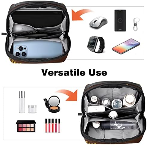 Taşıma çantası Seyahat kılıf çanta USB kablo düzenleyici Cep Aksesuarı Fermuar Cüzdan, Ayçiçeği Motivasyon Kelimeler