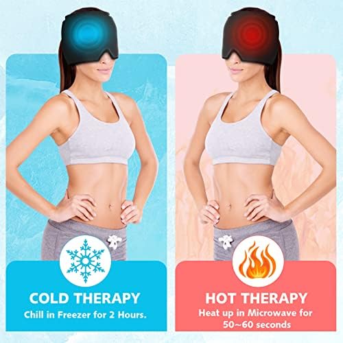 Tolaccea Jel Buz Baş Ağrısı / Migren Giderici Şapka, Sıcak ve Soğuk Terapi Migren giderici Kap, Gerginlik için Soğuk
