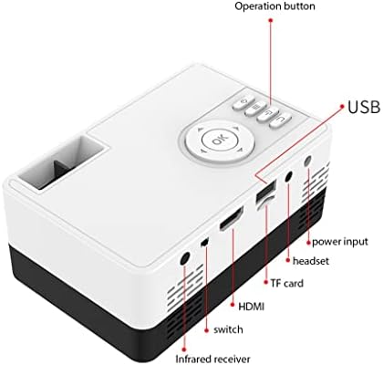YTYZC Mini Ev Projektör Desteği 1080P AV USB SD Kart USB Taşınabilir Projektör
