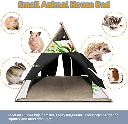 Kobay Evi Yatak, Tavşan Büyük Hideout, Küçük Hayvanlar Yuva Hamster Kafesi Habitatları Fleurs Tropicales üzerinde