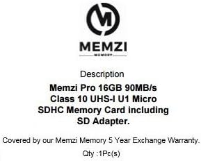 MEMZİ PRO 16 GB Sınıf 10 90 mb/s Micro SDHC Hafıza Kartı SD Adaptörü ile Motorola Moto için E5, E5 Artı, E5 Oynamak,