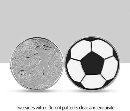 Futbol Flip Coin, Futbol Toss Coin Futbol Hakem Yargıç Sert Alaşım Paraları Pick Yan Maçlar için Kılıf ile Eğitim