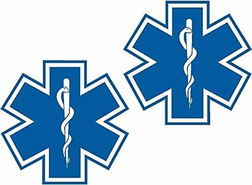 Vinil Bindirmeleri 720 2-3 EMS Yıldız Hayat Mavi Çıkartması Seti EMT Paramedik Kurtarma Pencere Sticker Araba Tampon
