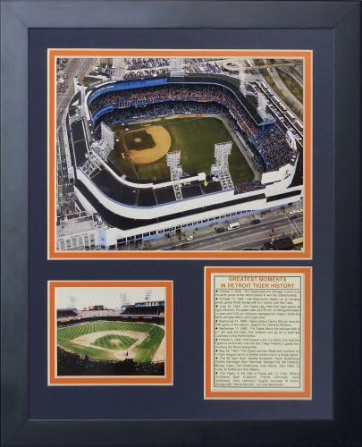 Efsaneler Asla Ölmez Detroit Tigers Tiger Stadyumu Çerçeveli Fotoğraf Kolajı, 11 x 14 inç