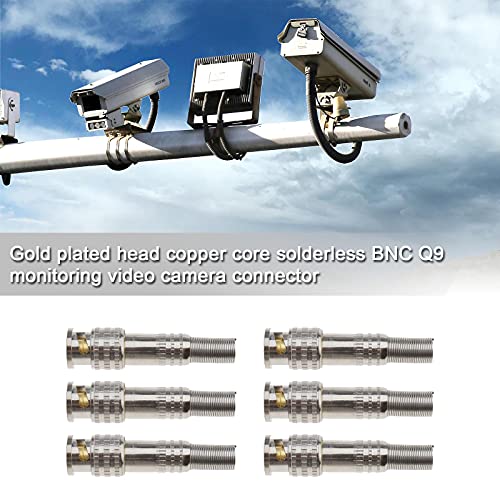 20 Adet BNC Erkek Lehimsiz Konnektörler Vidalı Kilit Koaksiyel Terminal CCTV için adaptör ev güvenlik gözetleme kamerası