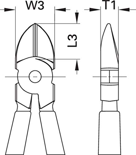 GEDORE 8314-125 TL Yan Kesici-5 inç / 125 mm – Diyagonal Tel Kesme Pensesi-Ekstra Sert Çelik 1,6 mm'ye kadar Tel Keser-Profesyonel