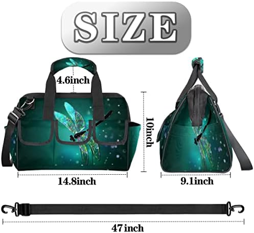 Yusufçuk yeşil ışık arka plan alet çantası ile su geçirmez yumuşak alt alet düzenleyici Çok cepler alet çantası Geniş