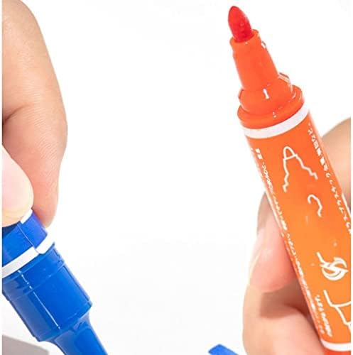 FZZDP 24/30/40 Renk işaretleyici kalem Seti Çift Başlı Öğrenci Animasyon Çizim Yağlı İşaretleyici Çocuklar Boyama