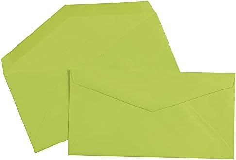 SIKIŞAN kağıt Monarch Renkli Zarflar - 3 7/8 x 7 1/2 - Ultra Kireç Yeşili-Toplu 500 / Kutu