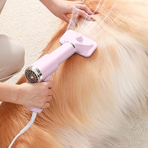 Ke1Clo 2 in 1 Pet bakım saç kurutma makinesi Slicker fırça, düşük gürültü ev köpek kedi saç kurutma makinesi ile ayrılabilir
