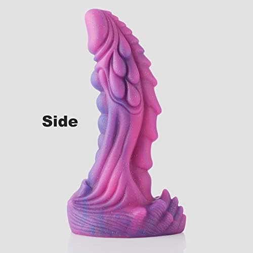 Gerçekçi Yapay Penis Seks Oyuncak, 10.6 İnç Fuşya Düzensiz Mor Doku Tasarımı, Eller Serbest için Güçlü Vantuz ile