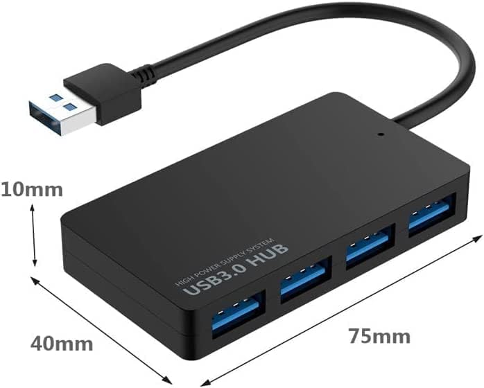 Ince USB 3.0 + 2.0 Hub Dağıtıcı 4 Port Süper Hızlı Veri HUB Adaptörü, USB Splitter USB Genişletici Dizüstü Dizüstü