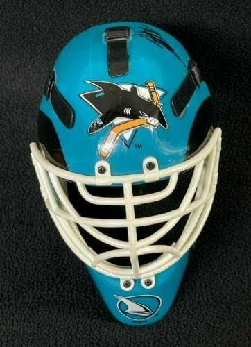 Dmitri Patzold İmzalı San Jose Sharks Mini Kaleci Maskesi Kaskı - İmzalı NHL Kaskları ve Maskeleri
