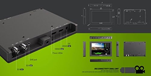 LİLLİPUT 7 Full Hd Model Q7 Metal Kabuk İnce Kamera Monitörü ,SDI ve Hdmı Çapraz Dönüştürme, Dalga Formu PIP Modu