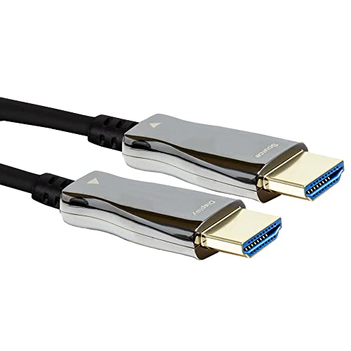 J-Tech Dijital HDMI 2.0 Aktif Fiber Optik Kablo 18 Gbps 49.2 Feet | 4 K 60Hz 4: 4: 4 HDR10 HDCP 2.2 Tek Yönlü [JTECH-FCAB154K]