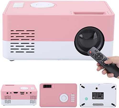 Mini Projektör, 1080P Hi‑Fi Stereo Video Medya Projektörü Raflı ve Uzaktan Kumandalı Film Projektörü, 60 Projektör